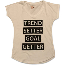 Trend Setter Goal Getter Short Sleeved V-Neck Tee